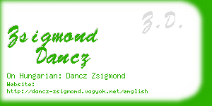 zsigmond dancz business card